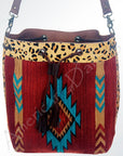 American Darling ADBG574D1 Large Crossbody Saddle Blanket Hair On Genuine Leather Women Bag Western Handbag Purse