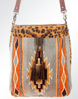 American Darling ADBG574D1 Large Crossbody Saddle Blanket Hair On Genuine Leather Women Bag Western Handbag Purse