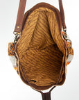 American Darling ADBG574D1 Large Crossbody Saddle Blanket Hair On Genuine Leather Women Bag Western Handbag Purse