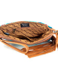 American Darling ADBG344TANF Wristlet Hand Tooled Saddle Blanket Genuine Leather Women Bag Western Handbag Purse
