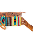 American Darling Wristlet Genuine Leather Women Bag W. Handbag Purse –