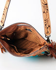 American Darling ADBG496A Clutch Hand Tooled Saddle Blanket Genuine Leather Women Bag Western Handbag Purse