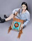 American Darling Signature Crossbody Hand Tooled Saddle Blanket Genuine Leather Women Bag Western Handbag Purse