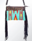 American Darling Cross Body Hand Tooled Saddle Blanket Genuine Leather Women Bag Western Handbag Purse