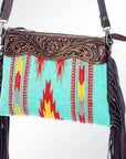 American Darling Cross Body Hand Tooled Saddle Blanket Genuine Leather Women Bag Western Handbag Purse