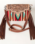 American Darling Crossbody Hand Tooled Saddle Blanket Genuine Leather Women Bag Western Handbag Purse