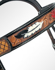 AMERICAN DARLING Western Horse Headstall American Leather Dark Brown
