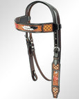 AMERICAN DARLING Western Horse Headstall American Leather Dark Brown