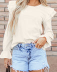 Leanna Ruffled Corduroy Blouse