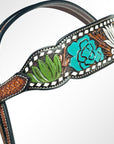 AMERICAN DARLING Western Horse Headstall American Leather Dark Brown