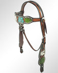 AMERICAN DARLING Western Horse Headstall American Leather Dark Brown