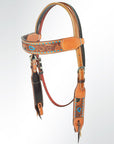 AMERICAN DARLING Western Horse Headstall American Leather Tan