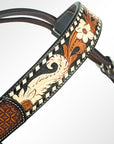 AMERICAN DARLING Western Horse Headstall American Leather Dark Brown