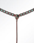 AMERICAN DARLING Western Horse Headstall Breast Collar Set American Leather