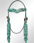 AMERICAN DARLING Western Horse Headstall Breast Collar Set American Leather