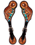 Durable Handcrafted PremiumLeather Spur Straps For Women Western Riding Show Rodeo