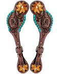 Durable Handcrafted PremiumLeather Spur Straps For Women Western Riding Show Rodeo