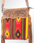 American Darling ADBGZ268 Signature Crossbody Hand Tooled Saddle Blanket Genuine Leather Women Bag Western Handbag Purse