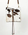 American Darling ADBGI140B Bucket Hair-On Genuine Leather Women Bag Western Handbag Purse