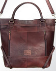 American Darling ADBGI147B Tote Hand Tooled Genuine Leather Women Bag Western Handbag Purse