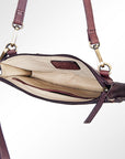 American Darling ADBGI148 Crossbody Hand Tooled Hair-On Genuine Leather Women Bag Western Handbag Purse