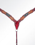 AMERICAN DARLING Western Horse Headstall Breast Collar Set American Leather