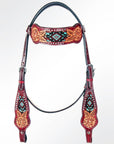 AMERICAN DARLING Western Horse Headstall Breast Collar Set American Leather