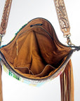 American Darling ADBGA117 Large Crossbody Hand Tooled Saddle Blanket Genuine Leather Women Bag Western Handbag Purse