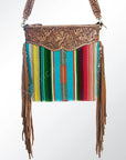 American Darling ADBGA117 Large Crossbody Hand Tooled Saddle Blanket Genuine Leather Women Bag Western Handbag Purse