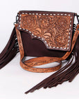 American Darling ADBGZ279 Cross Body Hand Tooled Genuine Leather Women Bag Western Handbag Purse