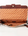 American Darling ADBGZ280 Wallet Hand Tooled Hair-On Genuine Leather Women Bag Western Handbag Purse