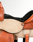Comfytack Western Horse Ranch Roping Cowboy Saddle American Leather Tack Set Tan