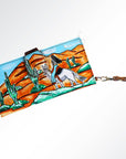 American Darling Wristlet Genuine Leather Women Bag Western Handbag Purse