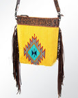 American Darling Signature Crossbody Hand Tooled Saddle Blanket Genuine Leather Women Bag Western Handbag Purse