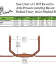 Replacement Crownpiece of ExionPro Anti-Pressure Jumping Raised Padded Fancy Wave Stitched Bridle