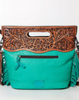 American Darling Clutch Hand Tooled Hair on Genuine Leather Western Women Bag Handbag Purse | Purses for Cute