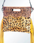 American Darling Clutch Hand Tooled Saddle Blanket Fabric Genuine Leather Western Women Bag Handbag Purse | Purses for Cute