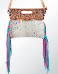 American Darling Clutch Hand Tooled Saddle Blanket Fabric Genuine Leather Western Women Bag Handbag Purse | Purses for Cute