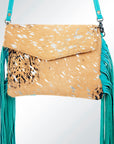 American Darling ADBGS178B Envelope Hair On Genuine Leather Women Bag Western Handbag Purse