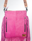 American Darling ADBGS192E Messenger Hair On Genuine Leather Women Bag Western Handbag Purse