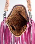 American Darling ADBGS192E Messenger Hair On Genuine Leather Women Bag Western Handbag Purse