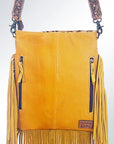 American Darling Messenger Hand Tooled Hair On Genuine Leather Western Women Bag Handbag Purse | Cute