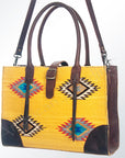 American Darling ADBG598 Tote Saddle Blanket Genuine Leather Women Bag Western Handbag Purse