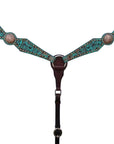 Bar H Equine American Leather Horse Saddle Tack One Ear Headstall | Breast Collar | Browband Headstall | Wither Strap | Tack Set for Horses Spotted Pinwheel Collection