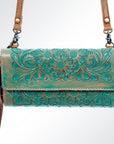 American Darling ADBG609 Wallet Hand Tooled Genuine Leather Women Bag Western Handbag Purse