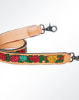 American Darling ADSTF136 Hand Tooled Genuine Leather Crossbody Handle Strap For Bags