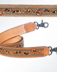 American Darling ADSTF138 Hand Tooled Genuine Leather Crossbody Handle Strap For Bags