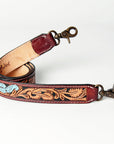 American Darling ADSTF141 Hand Tooled Genuine Leather Crossbody Handle Strap For Bags
