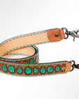 American Darling ADSTF142 Hand Tooled Genuine Leather Crossbody Handle Strap For Bags