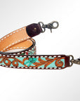 American Darling ADSTF145 Hand Tooled Genuine Leather Crossbody Handle Strap For Bags